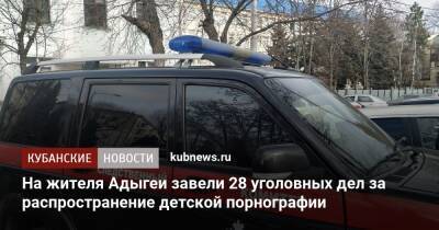 На жителя Адыгеи завели 28 уголовных дел за распространение детской порнографии - kubnews.ru - Россия - респ. Адыгея - Майкоп - Следственный Комитет
