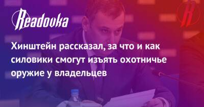 Александр Хинштейн - Хинштейн рассказал, за что и как силовики смогут изъять охотничье оружие у владельцев - readovka.ru - Россия