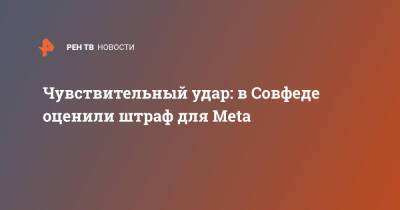 Ирина Рукавишникова - Чувствительный удар: в Совфеде оценили штраф для Мeta - ren.tv - Россия