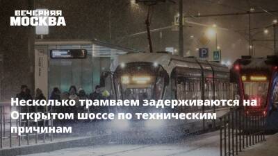 Несколько трамваем задерживаются на Открытом шоссе по техническим причинам - vm.ru - Москва