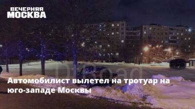 Автомобилист вылетел на тротуар на юго-западе Москвы - vm.ru - Москва - Владимирская обл. - район Ясеневое