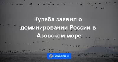 Дмитрий Песков - Кулеба заявил о доминировании России в Азовском море - news.mail.ru - Россия - Украина - Washington - Мариуполь - Керчь