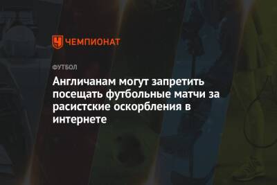 Англичанам могут запретить посещать футбольные матчи за расистские оскорбления в интернете - championat.com - Англия