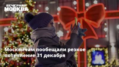 Татьяна Позднякова - Москвичам пообещали резкое потепление 31 декабря - vm.ru - Москва - Москва