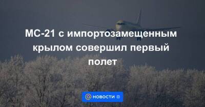 Денис Мантуров - МС-21 с импортозамещенным крылом совершил первый полет - smartmoney.one