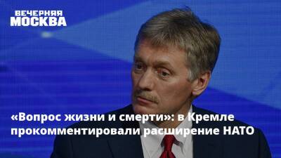 Владимир Путин - Дмитрий Песков - Владимир Соловьев - «Вопрос жизни и смерти»: В Кремле прокомментировали расширение НАТО - vm.ru - Москва - Россия - Украина - Молдавия - Грузия