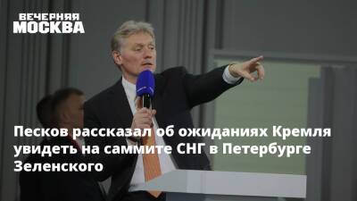 Владимир Зеленский - Владимир Путин - Дмитрий Песков - Андрей Ермак - Песков рассказал об ожиданиях Кремля увидеть на саммите СНГ в Петербурге Зеленского - vm.ru - Москва - Россия - Украина - Санкт-Петербург