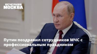 Владимир Путин - Путин поздравил сотрудников МЧС с профессиональным праздником - vm.ru - Россия