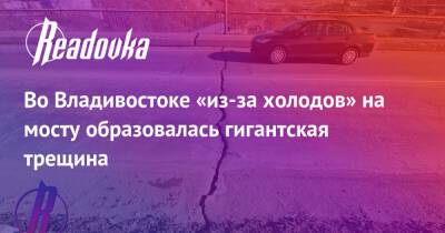 Во Владивостоке «из-за холодов» на мосту образовалась гигантская трещина - readovka.news - Уфа - Оренбург - Владивосток - Владивосток