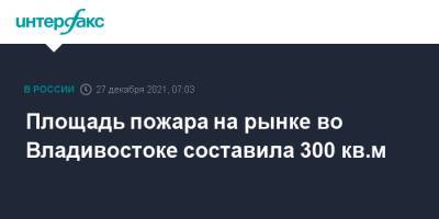 Площадь пожара на рынке во Владивостоке составила 300 кв.м - interfax.ru - Москва - Россия - Владивосток - Владивосток