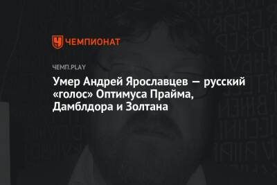Гарри Поттер - Умер Андрей Ярославцев — русский «голос» Оптимуса Прайма, Дамблдора и Золтана - championat.com