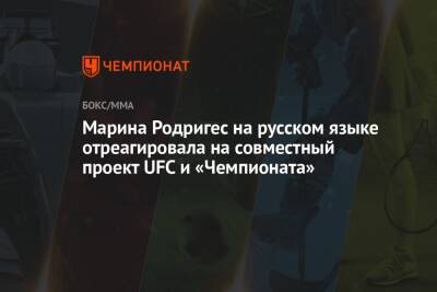 Валентин Шевченко - Марина Родригес на русском языке отреагировала на совместный проект UFC и «Чемпионата» - championat.com