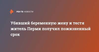 Убивший беременную жену и тестя житель Перми получил пожизненный срок - ren.tv - Россия - Пермь - Пермь