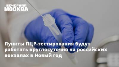 Пункты ПЦР-тестирования будут работать круглосуточно на российских вокзалах в Новый год - vm.ru