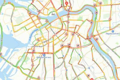 Петербург стоит в 10-балльных пробках вечером 27 декабря - spb.mk.ru - Санкт-Петербург