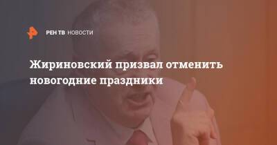 Владимир Жириновский - Жириновский призвал отменить новогодние праздники - ren.tv - Россия