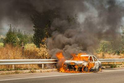 Шоссе 5 перекрыто из-за взрыва автомобиля - news.israelinfo.co.il