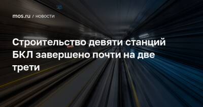 Андрей Бочкарев - Строительство девяти станций БКЛ завершено почти на две трети - mos.ru - Москва