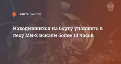 Находившихся на борту упавшего в лесу Ми-2 искали более 10 часов - ren.tv - респ. Удмуртия