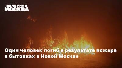 Один человек погиб в результате пожара в бытовках в Новой Москве - vm.ru - Москва - Санкт-Петербург