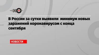 Анна Попова - В России за сутки выявили минимум новых заражений коронавирусом с конца сентября - echo.msk.ru - Россия - Китай