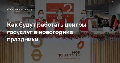 Как будут работать центры госуслуг в новогодние праздники - mos.ru - Москва - Россия