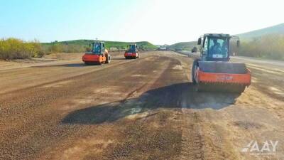 Ильхам Алиев - Мехрибан Алиева - Продолжается строительство автомобильной дороги Физули-Гадрут - trend.az - Азербайджан - район Ходжавендский - Карабах