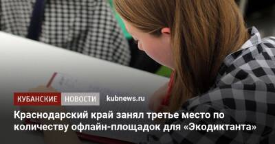 Краснодарский край занял третье место по количеству офлайн-площадок для «Экодиктанта» - kubnews.ru - Россия - Краснодарский край - Кубань - Экология