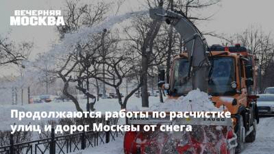 Продолжаются работы по расчистке улиц и дорог Москвы от снега - vm.ru - Москва - Москва