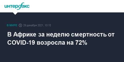 В Африке за неделю смертность от COVID-19 возросла на 72% - interfax.ru - Москва - США