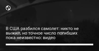В США разбился самолет: никто не выжил, но точное число погибших пока неизвестно: видео - liga.net - США - Украина