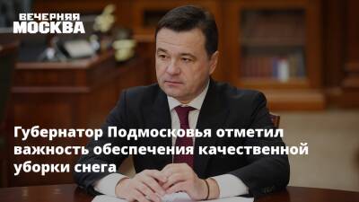 Андрей Воробьев - Алексей Воробьев - Губернатор Подмосковья отметил важность обеспечения качественной уборки снега - vm.ru - Московская обл.