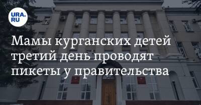Мамы курганских детей третий день проводят пикеты у правительства. Фото - ura.news