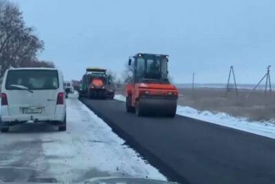 На Одесчине во время снегопада укладывали асфальт прямо на лед: Укравтодор отреагировал - rupor.info - Одесская обл.