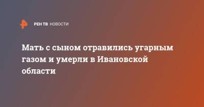Мать с сыном отравились угарным газом и умерли в Ивановской области - ren.tv - Иваново - Ивановская обл.