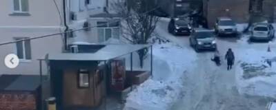На заснеженных улицах Владивостока люди падают под колёса машин - runews24.ru - Владивосток