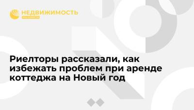 Риелторы рассказали, как избежать проблем при аренде коттеджа на Новый год - realty.ria.ru - Москва