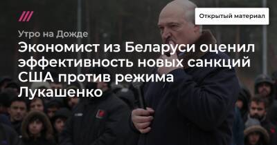 Сергей Бобылев - Экономист из Беларуси оценил эффективность новых санкций США против режима Лукашенко - tvrain.ru - США - Белоруссия - Польша
