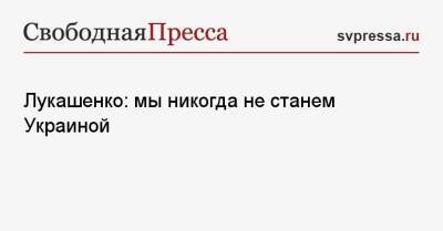 Александр Лукашенко - Лукашенко: мы никогда не станем Украиной - svpressa.ru - Россия - Украина - Белоруссия - Минск
