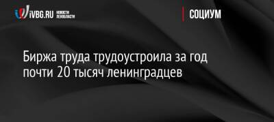 Биржа труда трудоустроила за год почти 20 тысяч ленинградцев - ivbg.ru - Россия - Украина - Ленинградская обл.