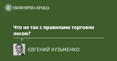 Что не так с правилами торговли лесом? - epravda.com.ua - Украина