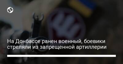 На Донбассе ранен военный, боевики стреляли из запрещенной артиллерии - liga.net - Украина - станица Луганской