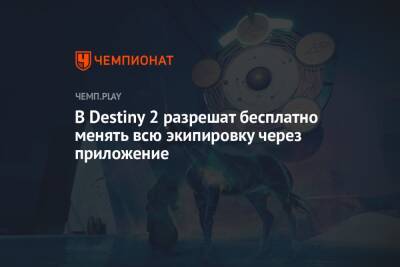 В Destiny 2 разрешат бесплатно менять всю экипировку через приложение - championat.com