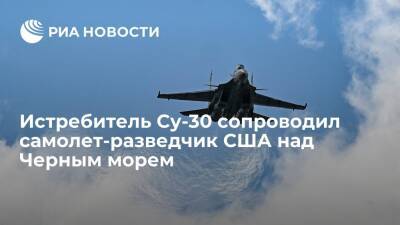 Истребители Су-27 и Су-30 сопроводили самолет-разведчик США над Черным морем - ria.ru - Москва - Россия - США