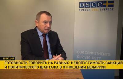 Владимир Макей - Макей: мы готовы к сотрудничеству, но не в ущерб независимости - ont.by - Белоруссия - Швеция