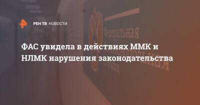 ФАС увидела в действиях ММК и НЛМК нарушения законодательства - ren.tv - Россия