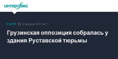 Михаил Саакашвили - Грузия - Грузинская оппозиция собралась у здания Руставской тюрьмы - interfax.ru - Москва - Грузия