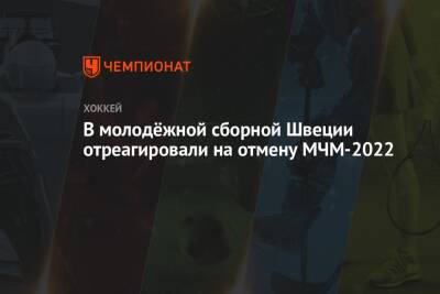 В молодёжной сборной Швеции отреагировали на отмену МЧМ-2022 - championat.com - Россия - США - Швеция