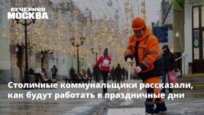 Столичные коммунальщики рассказали, как будут работать в праздничные дни - vm.ru - Москва - Москва