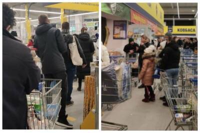 Одесситы "штурмуют" супермаркеты, огромные очереди выстроились к кассам: кадры ажиотажа - politeka.net - Украина - Одесса - Одесса